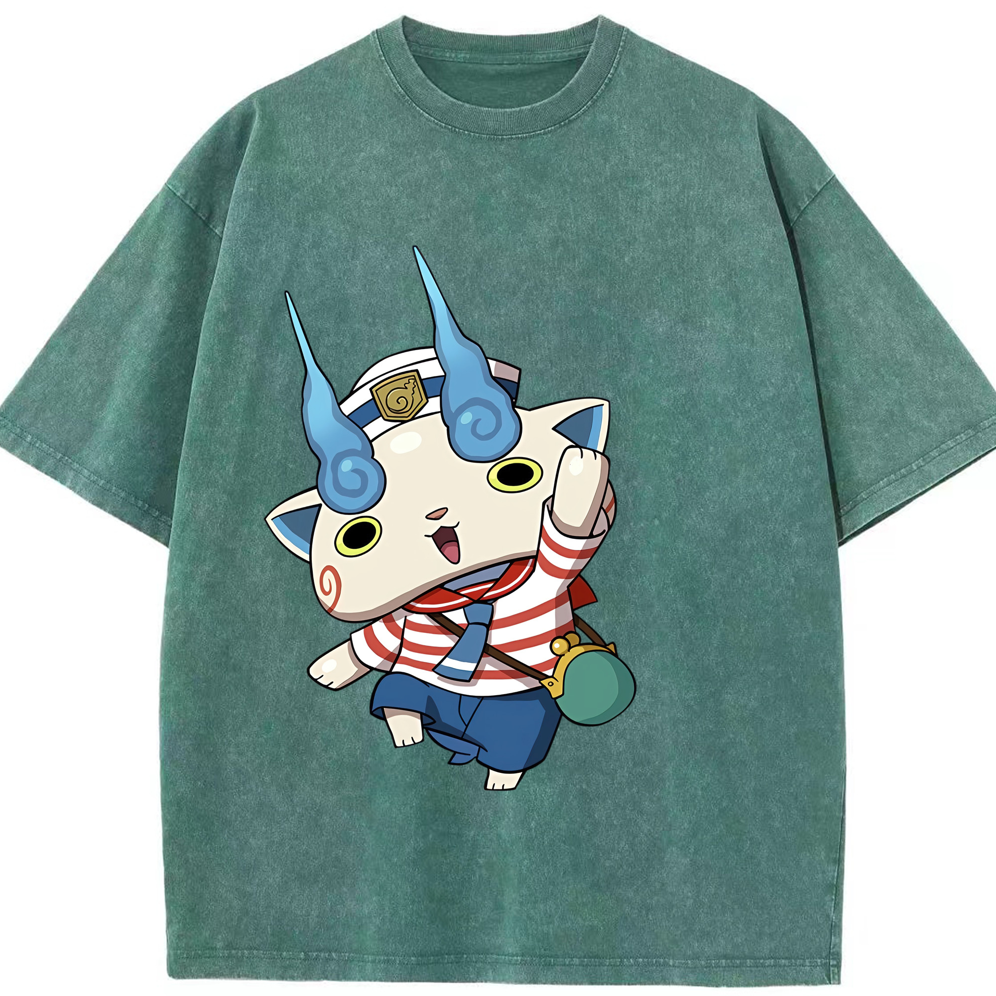 （画像用） 妖怪ウォッチ Yo-kai Watch 綿100% ヴィンテージ風 半袖Tシャツ（フロントプリント）